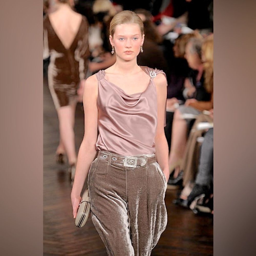 *Ralph Lauren Collection Fall 2009 Sage Crushed Velvet Jodhpur